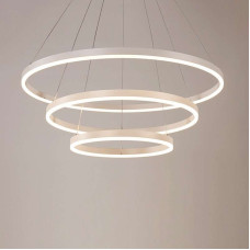 3 Ring Led Round Ceiling Chandelier White 600mm 60W With Remote Control