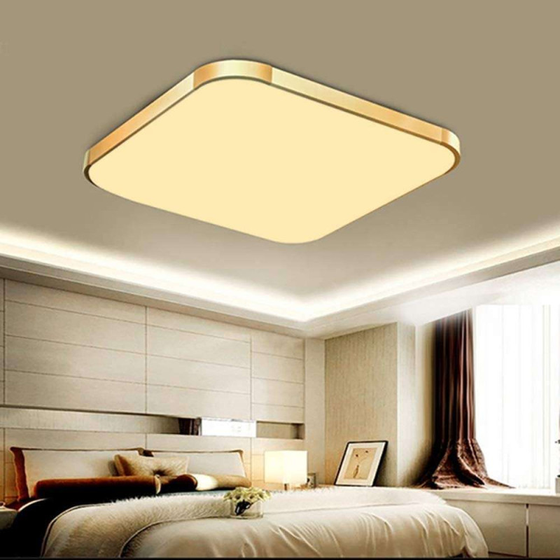 9W LED Gold Surface Plaster Panel 300 * 300mm Warm White Light 2700k