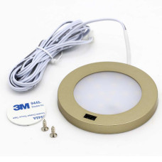 3w Led Surface Round Panel Color Gold With Waving Hand IR Sensor 2700K