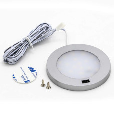 3w Led Surface Round Panel Color Silver With Waving Hand IR Sensor 2700K