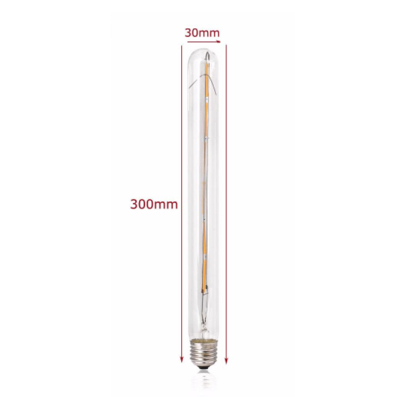 E27 Led spuldze 5W 450Lm Filament 300mm Silti Balta