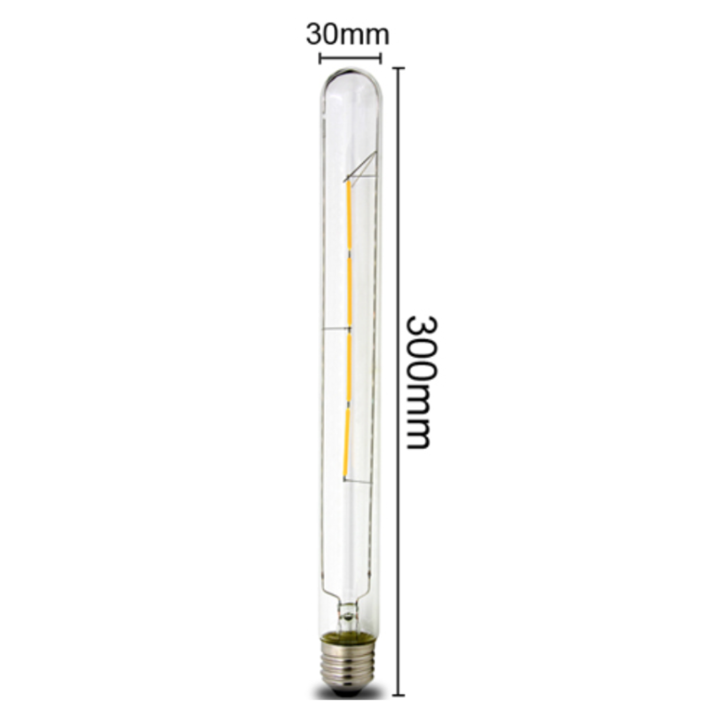 E27 Led spuldze 4W 360Lm Filament 300mm Silti Balta 