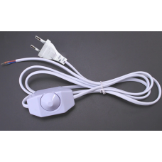 220V Power Cable With Dimmer Switch White