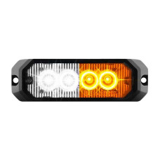 4Led bākuguns restē 12W Oranžs+Balts 12-24V