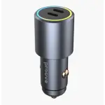 Proove Double Energy 50W – 50W auto lādētājs ar 2× Type-C, pelēks