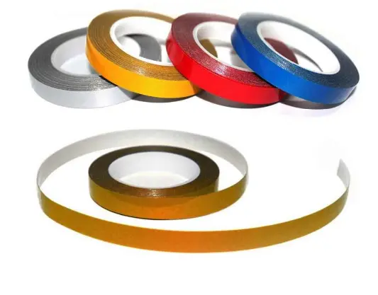 Yellow Decorative Reflective Adhesive Film 10mm Wide
